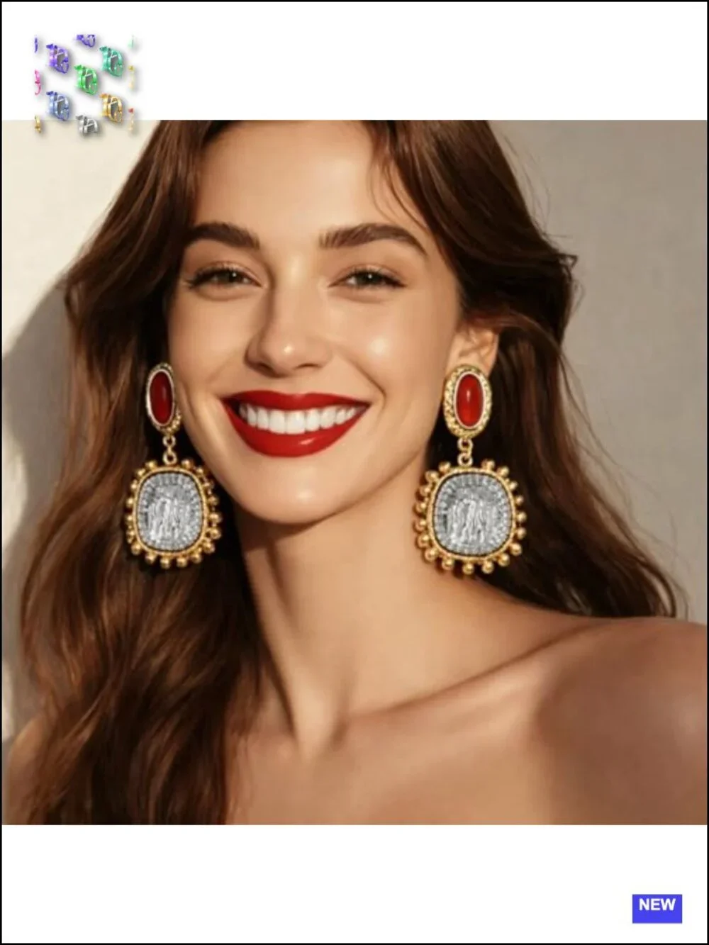Vintage Baroque Coin Dangle Earrings - Statement Retro Gold Silver Metal Drop